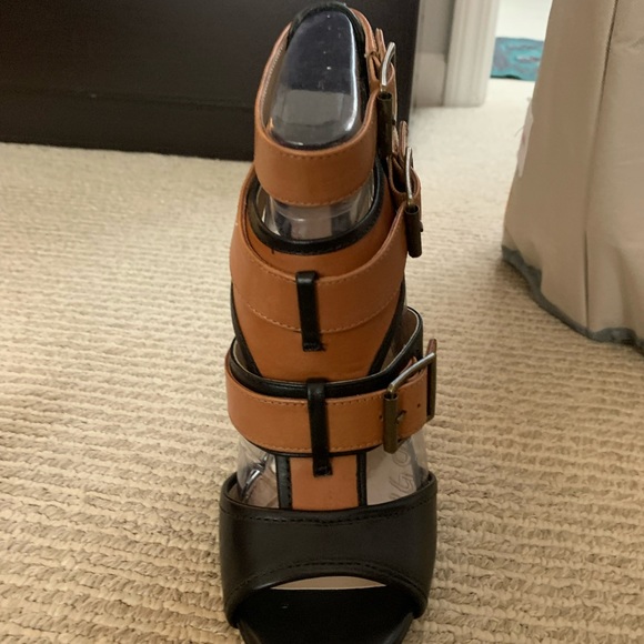 Shoemint strappy stiletto Black and Tan - Picture 10 of 10